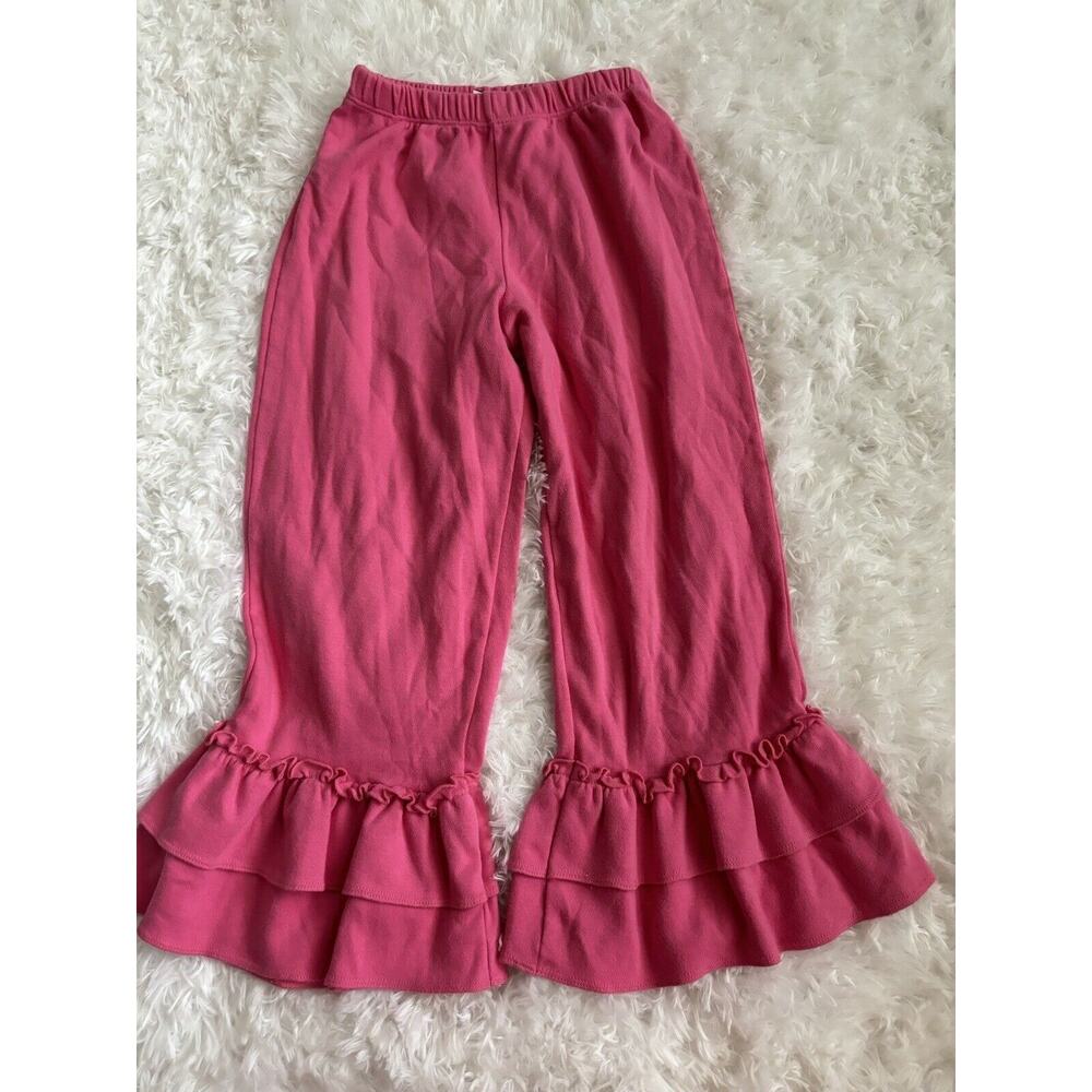 Jetterbugs Girls Sz. 7 Pink Crop Ruffle Bottom Knit Pants. Great Pair, Cute